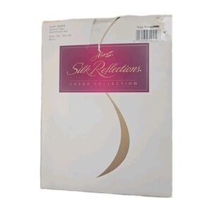 Hanes Silk Reflections Pantyhose SZ EAB Raisin Sheer Control‎ Top NEW 1996